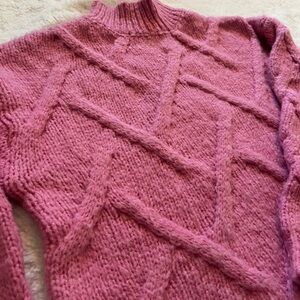 Pink Turtleneck Sweater